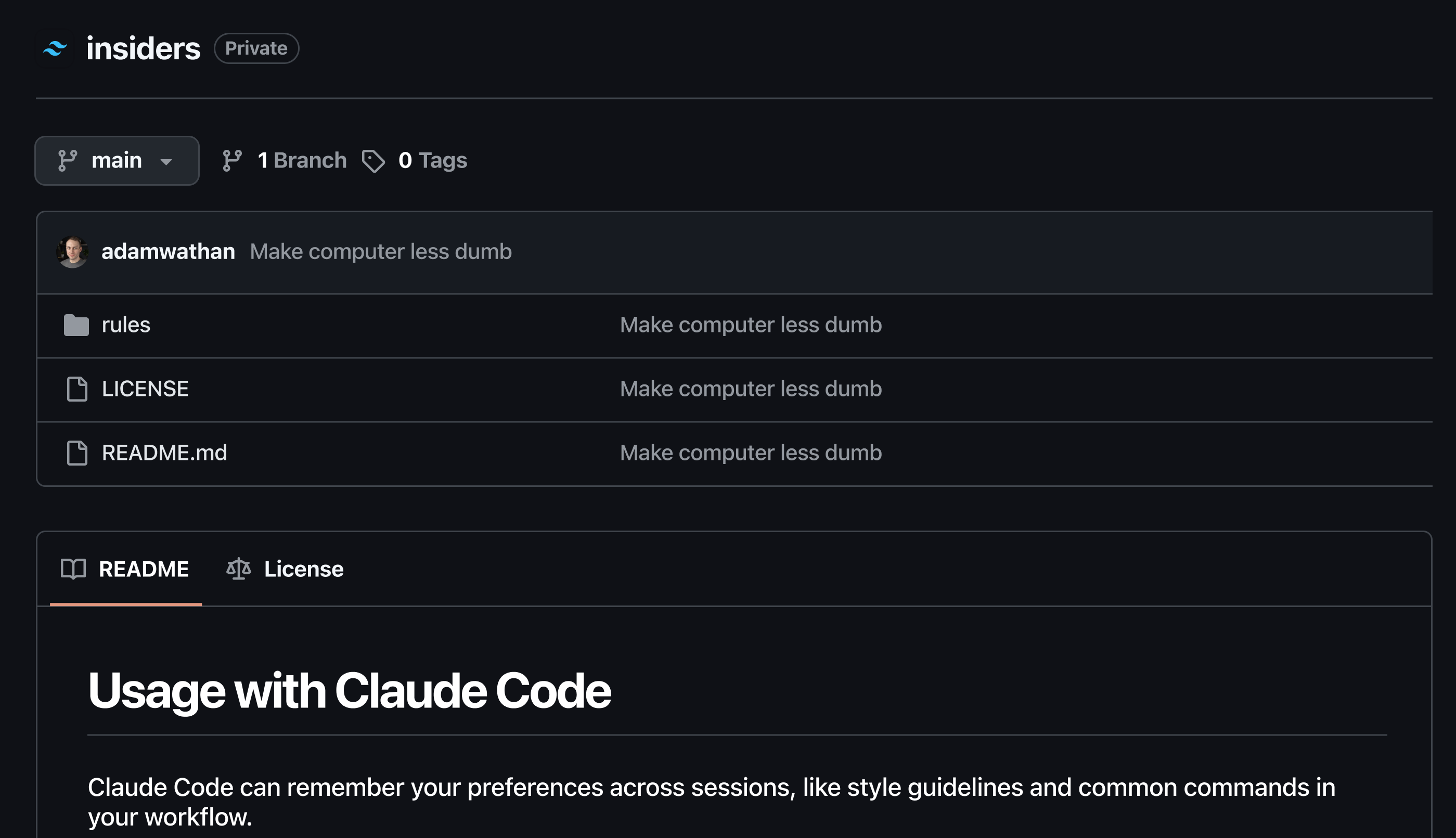 Repositorio de GitHub de Insiders